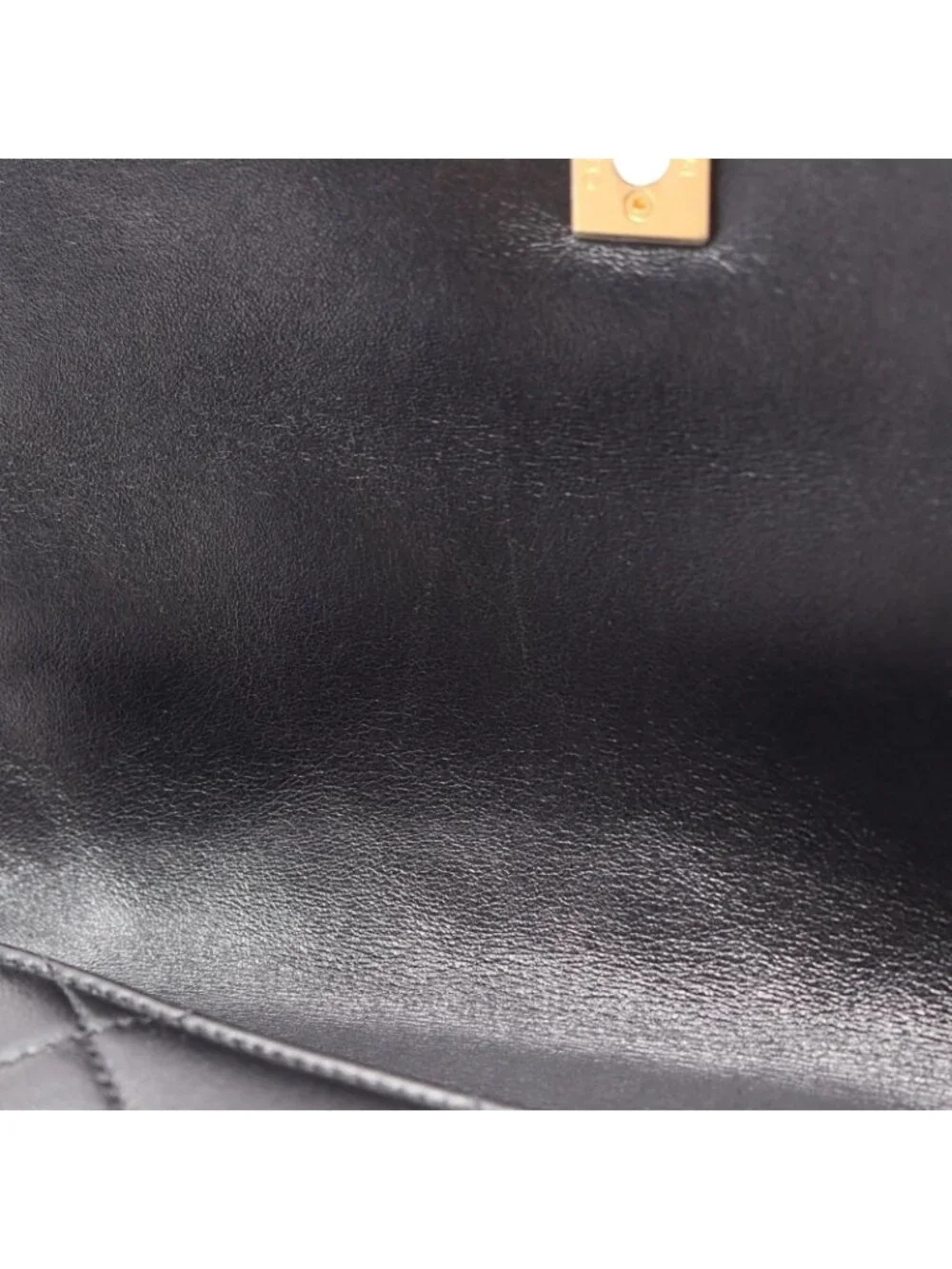 Chanel Shoulder Bag Quilted Black Leather Chain